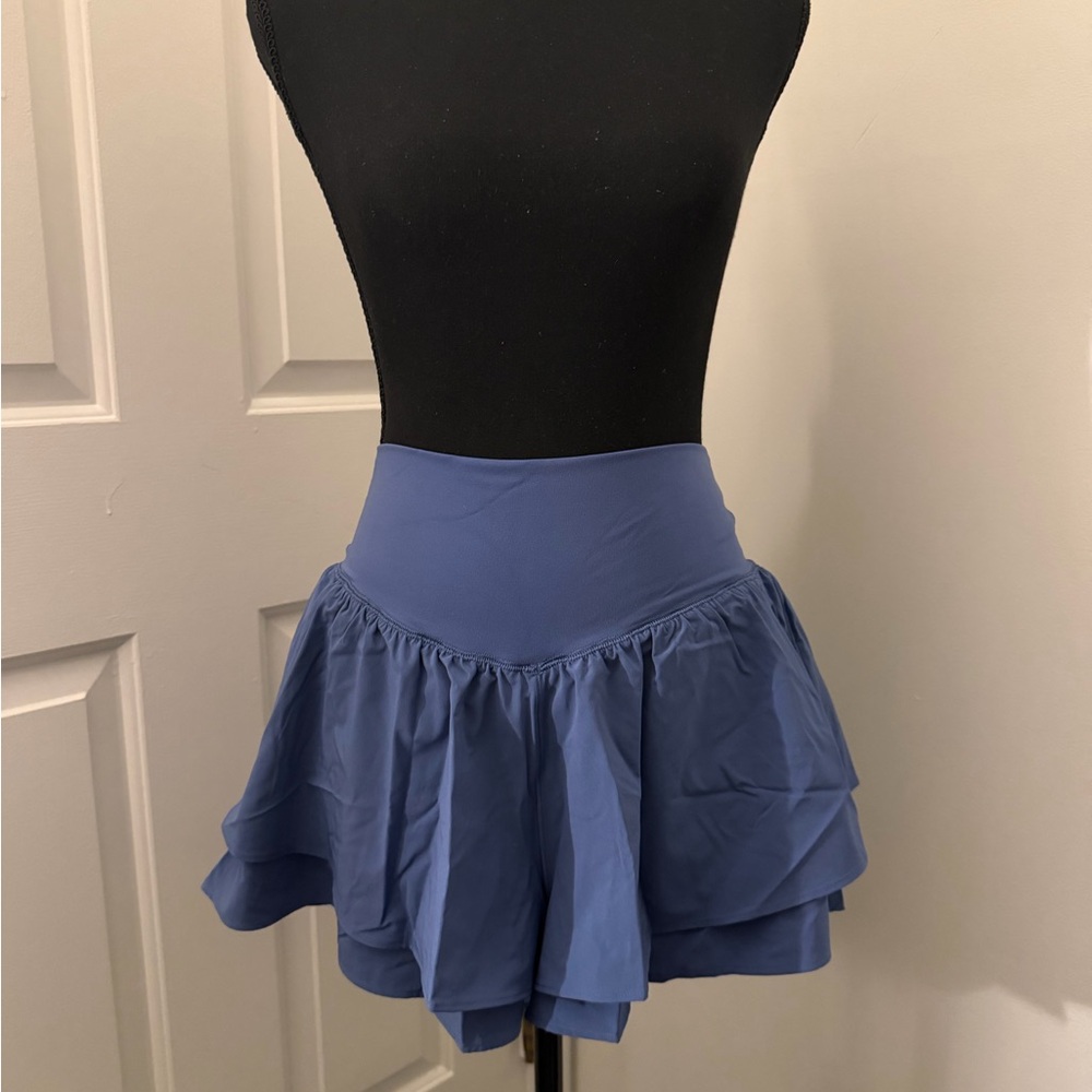 Blue Flared Skort AERIE OFFLINE
